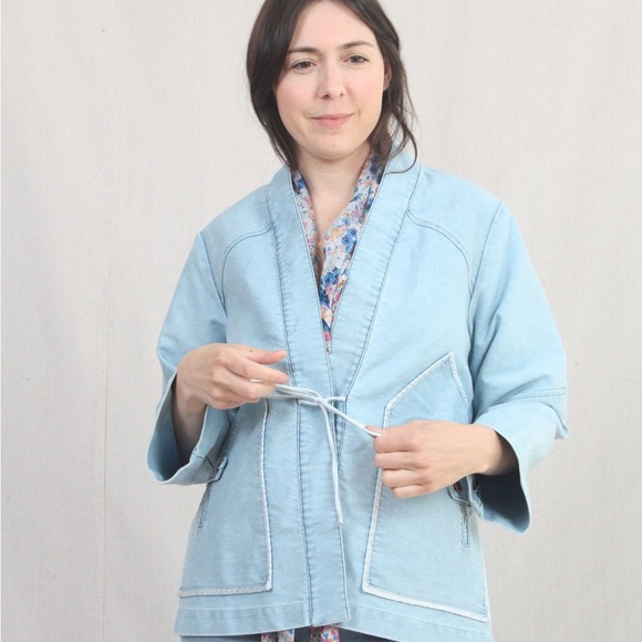 Caron Callahan Jackets & Blazers - CARON CALLAHAN ORLA JACKET SUN BLEACHED INDIGO